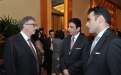 (L-R) Bill Gates, Co-Chair and Trustee, Bill & Melinda Gates Foundation, Founder, Microsoft; Raj Kumar, Chairman, Royal Holdings Development; Kishin R K, CEO, RB Capital Group