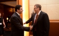 (L-R) Raj Kumar, Chairman, Royal Holdings Development; Bill Gates, Co-Chair and Trustee, Bill & Melinda Gates Foundation, Founder, Microsoft 