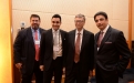  (L-R) William Adamopoulos, CEO/Asia, Forbes Media, Kishin R K, CEO, RB Capital Group; Bill Gates; Raj Kumar, Chairman, Royal Holdings Development
